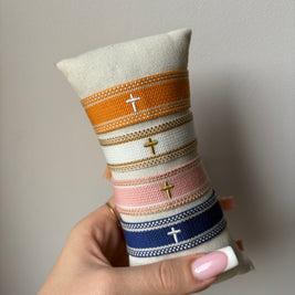 Bracelet Tissu Croix