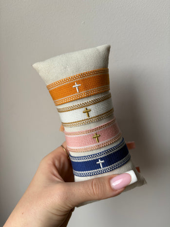 Bracelet Tissu Croix